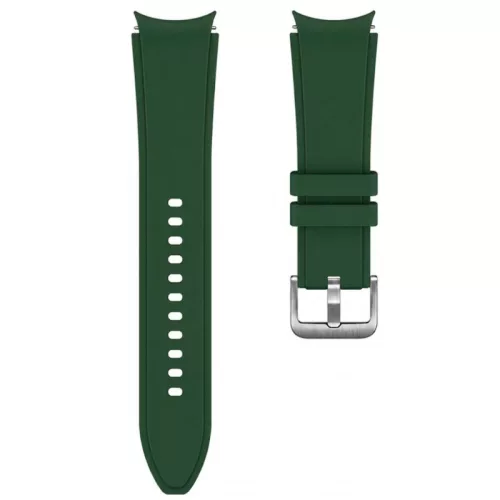 Samsung Galaxy Watch 4/5/6/7 hézagmentes szilikon szíj sötétzöld – 1. kép