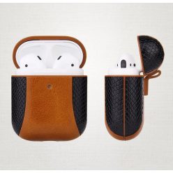 Airpods 1/2 műbőr tok karabínerrel