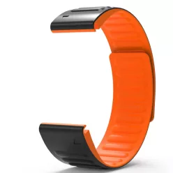   Garmin Quickfit 22mm szíj - fekete - narancs - mágneses szilikon