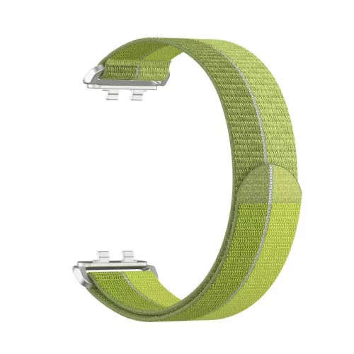 Huawei Band 11 / 11 Pro kompatibilis tépőzáras szövet szíj - zöld sötétzöld