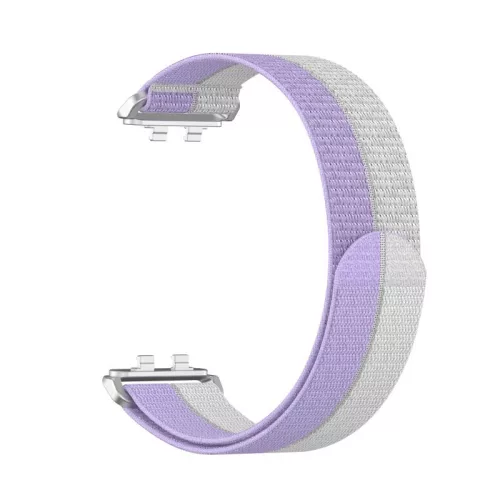 Huawei Band 11 / 11 Pro kompatibilis tépőzáras szövet szíj - szürke lila