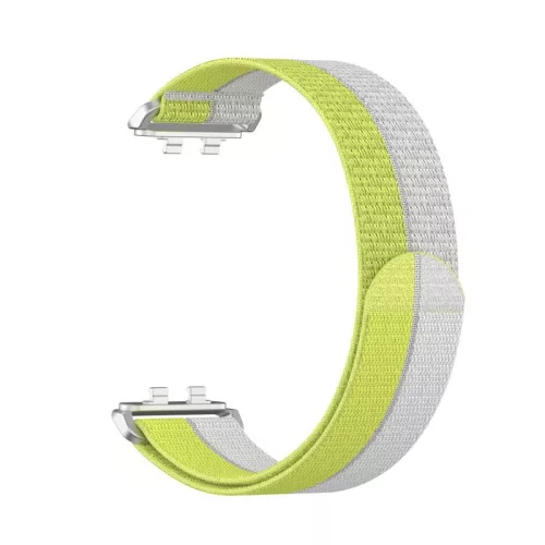 Huawei Band 11 / 11 Pro kompatibilis tépőzáras szövet szíj - zöld szürke