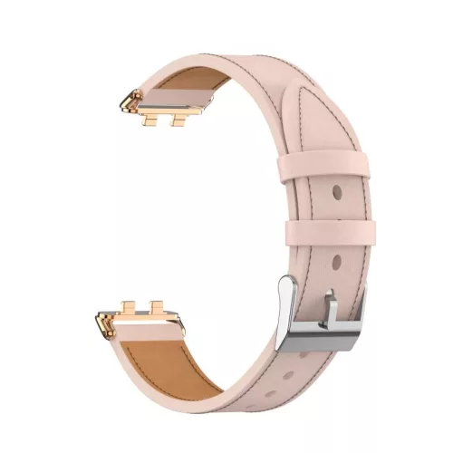 Huawei Band 11 / 11 Pro kompatibilis vegán bőr pótszíj - rózsaszín