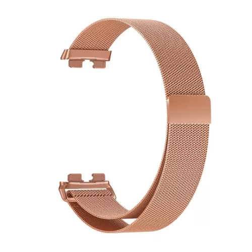 Huawei Band 11 / 11 Pro kompatibilis milánói fém szíj - rose gold