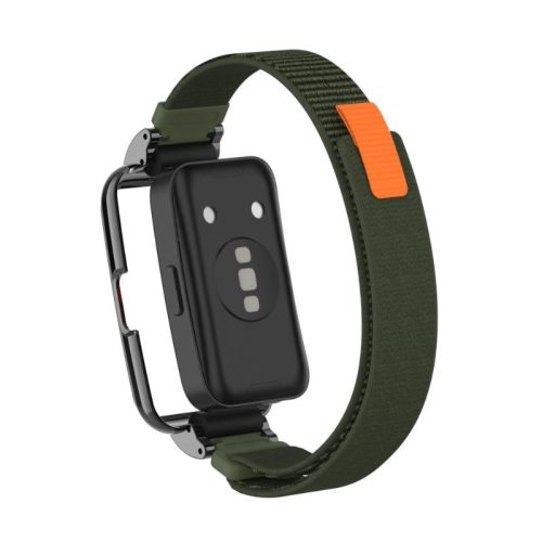 Huawei Band 8/9/10 tépőzáras szövet szíj védőkerettel 