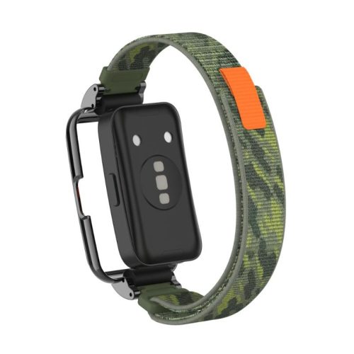 Huawei Band 8/9/10 tépőzáras szövet szíj védőkerettel 