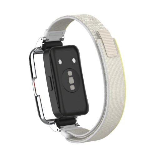 Huawei Band 8/9/10 tépőzáras szövet szíj védőkerettel 