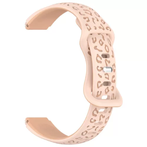 Huawei Band 8/9/10 szilikon lézergravírozott pótszíj - párducmintás - bicolor