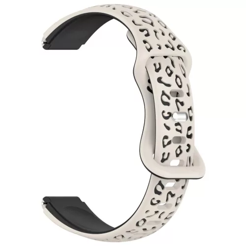 Huawei Band 8/9/10 szilikon lézergravírozott pótszíj - párducmintás - bicolor