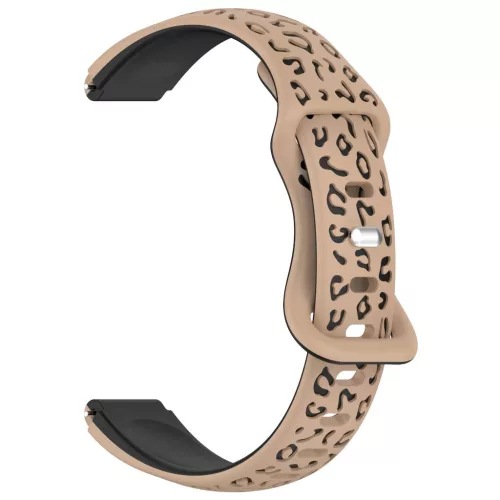 Huawei Band 8/9/10 szilikon lézergravírozott pótszíj - párducmintás - bicolor