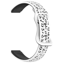   Huawei Band 8/9/10 szilikon lézergravírozott pótszíj - párducmintás - bicolor