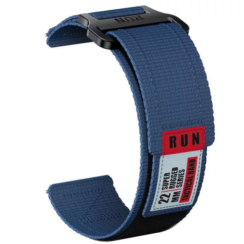 Tépőzáras szövet óraszíj férfiaknak (22 mm) – Kék – Garmin quick release
