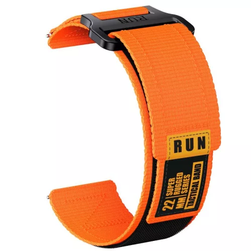 Tépőzáras szövet óraszíj férfiaknak (22 mm) – Narancs – Garmin quick release