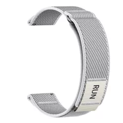   Huawei tépőzáras szövet óraszíj gyorskioldóval (20 mm) – Szürke – RUN felirattal
