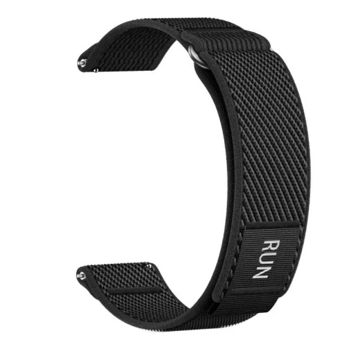 Garmin szövet óraszíj quick release (22 mm) – Fekete – RUN felirattal