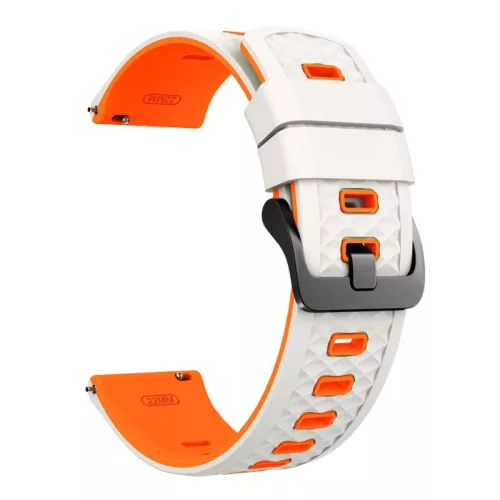 Garmin quick release szilikon óraszíj bicolor (22 mm) – Krém-narancs