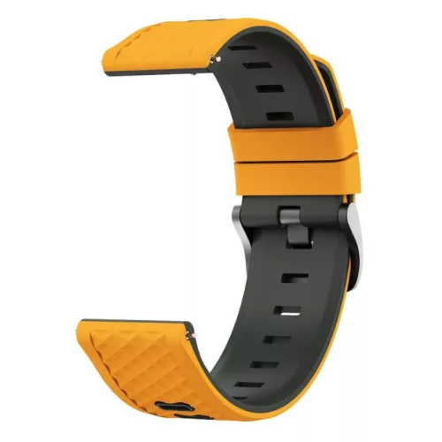 Garmin quick release szilikon óraszíj bicolor (22 mm) – Narancs-szürke