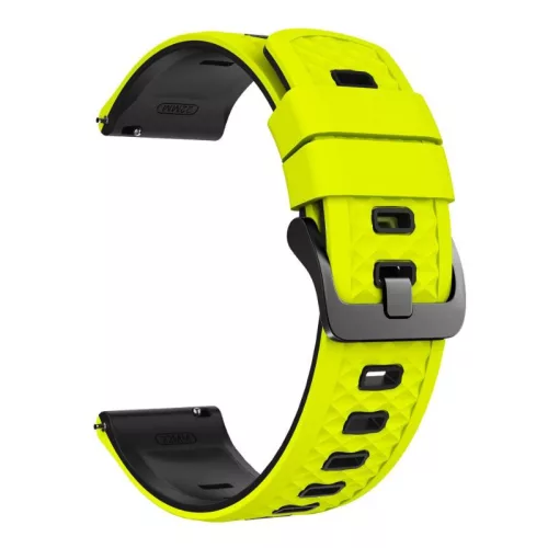 Garmin quick release szilikon óraszíj bicolor (22 mm) – Neonzöld-fekete
