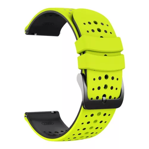 Garmin szilikon óraszíj bicolor (22 mm) – Neonzöld – (Quick Release)