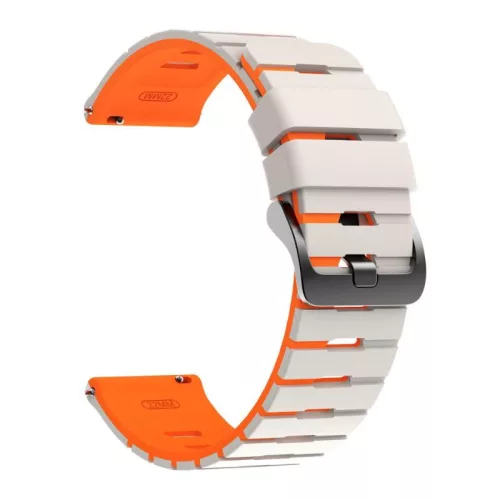 Garmin quick release szilikon óraszíj bicolor (22 mm) – Krém-narancs