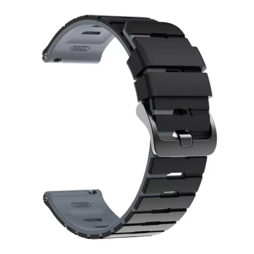 Amazfit szilikon óraszíj bicolor (22 mm) – Fekete-szürke – gyorscsatlakozóval