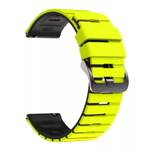 Garmin quick release szilikon óraszíj bicolor (22 mm) – Neonzöld-fekete