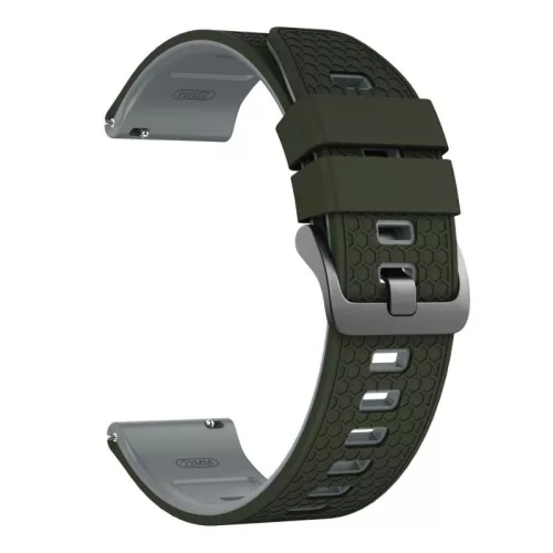 Garmin szilikon óraszíj (22 mm) – Sötétzöld-szürke (Quick Release)