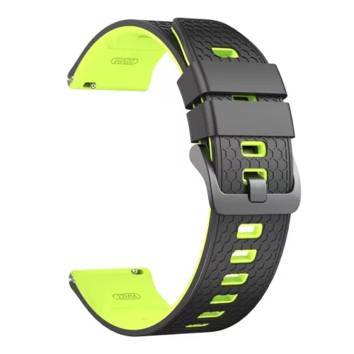 Garmin szilikon óraszíj (22 mm) – Fekete-fűzöld (Quick Release)