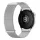 Samsung Galaxy Watch 22mm dupla mágneses milánói fém szíj – ezüst