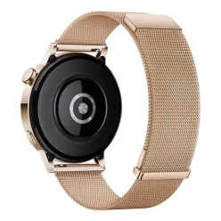 Samsung Galaxy Watch 20mm dupla mágneses milánói fém szíj – világos arany