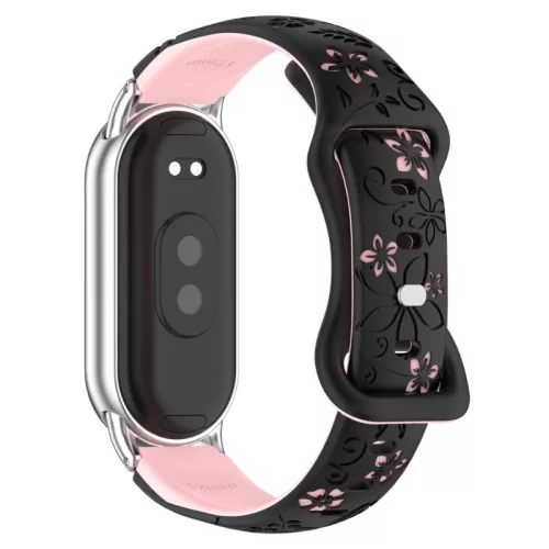 Xiaomi Smart Band 8/9/10 lézergravírozott szilikon pótszíj