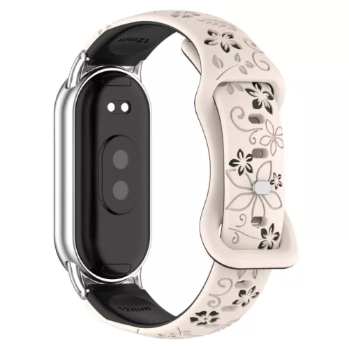 Xiaomi Smart Band 8/9/10 lézergravírozott szilikon pótszíj