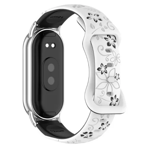 Xiaomi Smart Band 8/9/10 lézergravírozott szilikon pótszíj