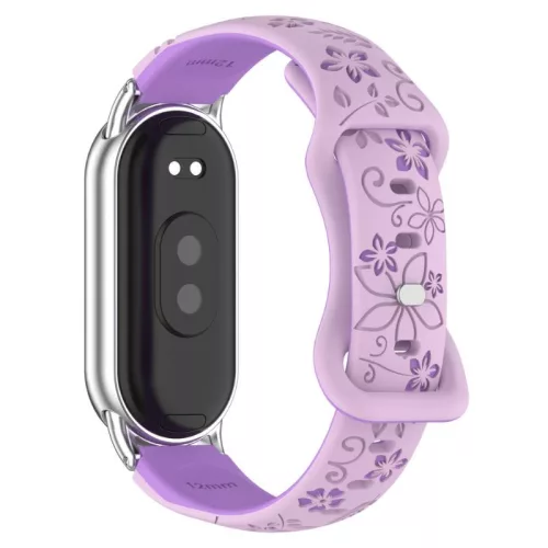 Xiaomi Smart Band 8/9/10 lézergravírozott szilikon pótszíj