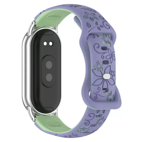 Xiaomi Smart Band 8/9/10 lézergravírozott szilikon pótszíj