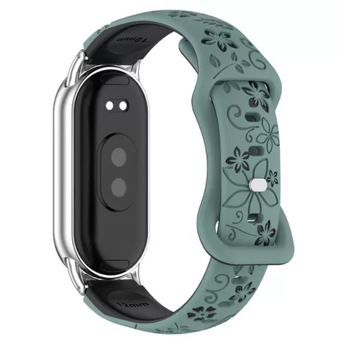 Xiaomi Smart Band 8/9/10 lézergravírozott szilikon pótszíj
