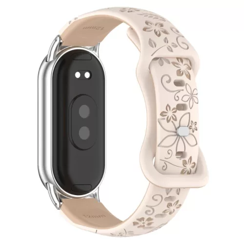 Xiaomi Smart Band 8/9/10 lézergravírozott szilikon pótszíj