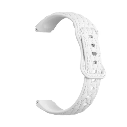 Xiaomi Smart Band 8/9/10 szilikon szíj - gyémánt mintázat - fehér