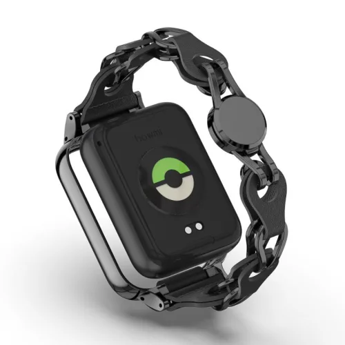 Xiaomi Smart Band 9 Pro fém és bőr szíj védőtokkal nőknek