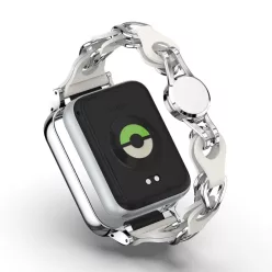   Xiaomi Smart Band 9 Pro fém és bőr szíj védőtokkal nőknek