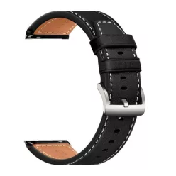   Xiaomi Mi Watch S1/S2/S3/S4 22mm vegán bőr csereszíj fehér varrással