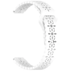   Xiaomi Smart Band 8/9/10 lézergravírozott szilikon okoskarkötő pótszíj - fehér (napraforgó minta)