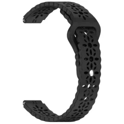   Xiaomi Smart Band 8/9/10 lézergravírozott szilikon okoskarkötő pótszíj - fekete (napraforgó minta)