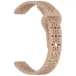   Xiaomi Smart Band 8/9/10 lézergravírozott szilikon okoskarkötő pótszíj - tejeskávé (napraforgó minta)