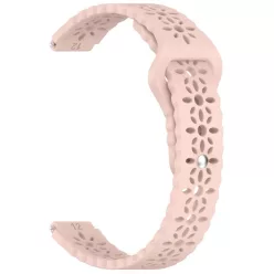   Xiaomi Smart Band 8/9/10 lézergravírozott szilikon okoskarkötő pótszíj - rózsaszín (napraforgó minta)