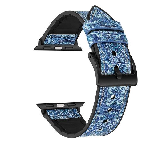 Apple Watch kívül bőr belül szilikon okosóra pótszíj