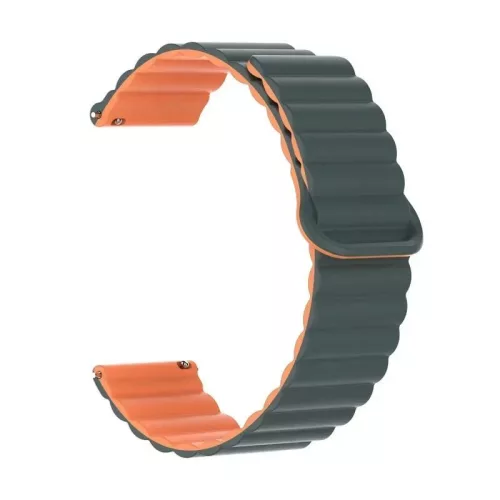 Samsung Galaxy Watch 4/5/6/7 mágneses szilikon szíj szürke-narancs – 1. kép