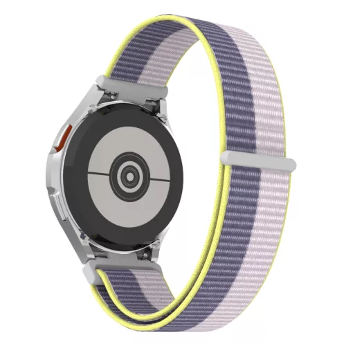 Samsung Galaxy Watch 4/5/6/7 tépőzáras szövet szíj halványlila – 2. kép